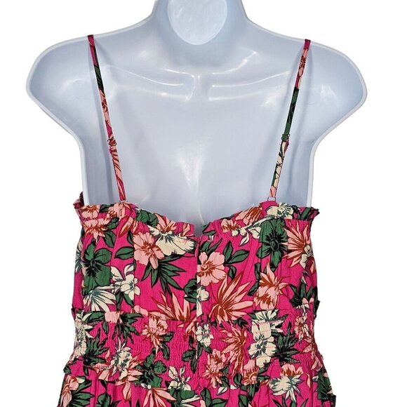 Lost+Wander Meet Me In Bali Floral Mini Smocked Dress Pink Women Medium NWT - Picture 8 of 15